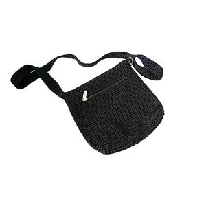 THE SAK Hand Crochet Crossbody Back Black
